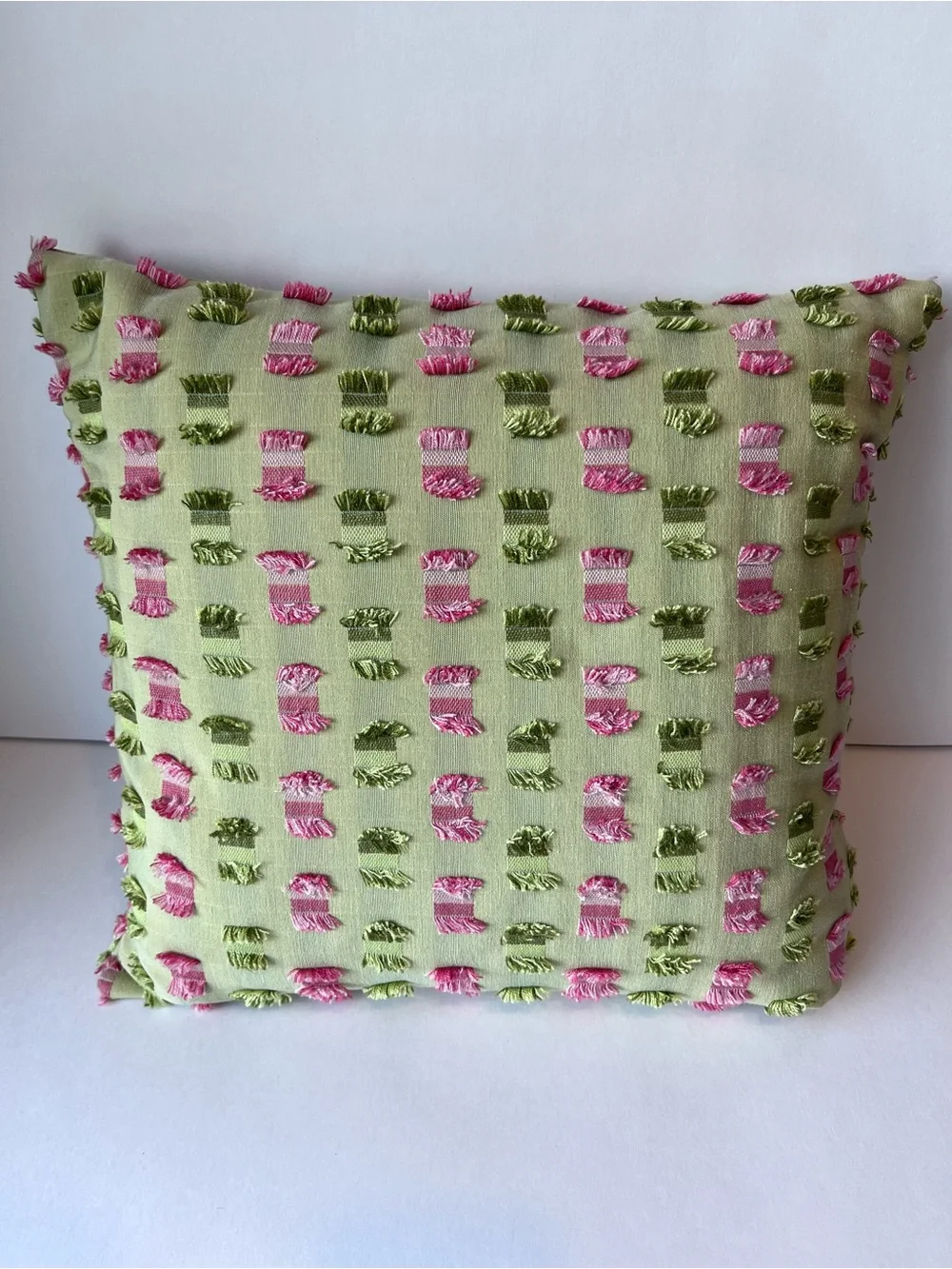 Green Pink Accent Pillow